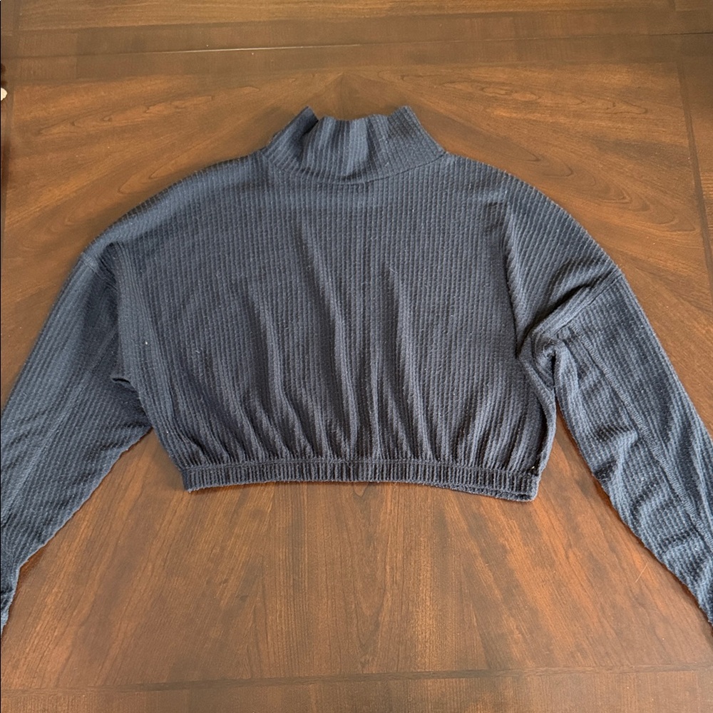 Aeropostale Black Ribbed Turtleneck Sweater